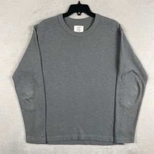 Buck Mason Field-Spec Rugby Crew Shirt Mens XS Extra Small Gray Elbow Patches